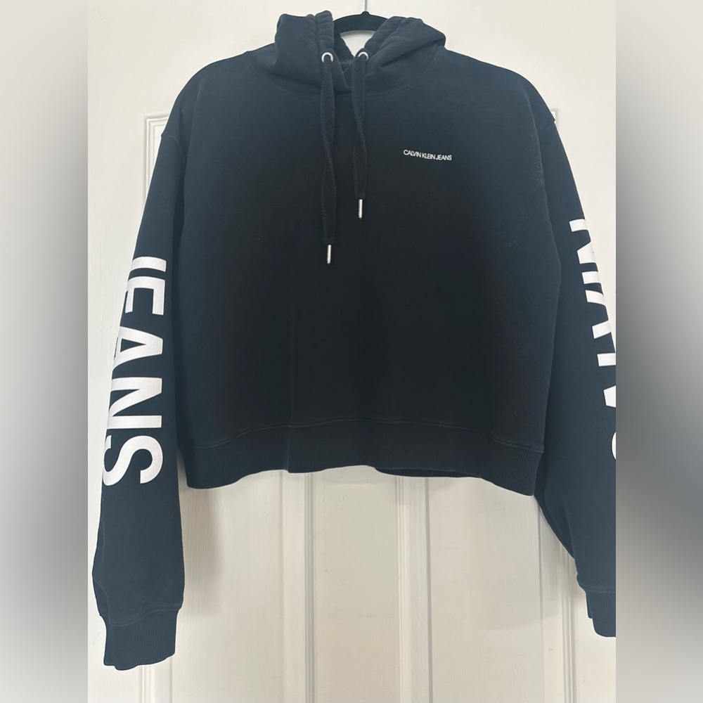 Calvin Klein Black Hoodie with White Logo